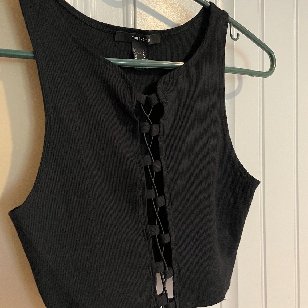 Lace up tank top